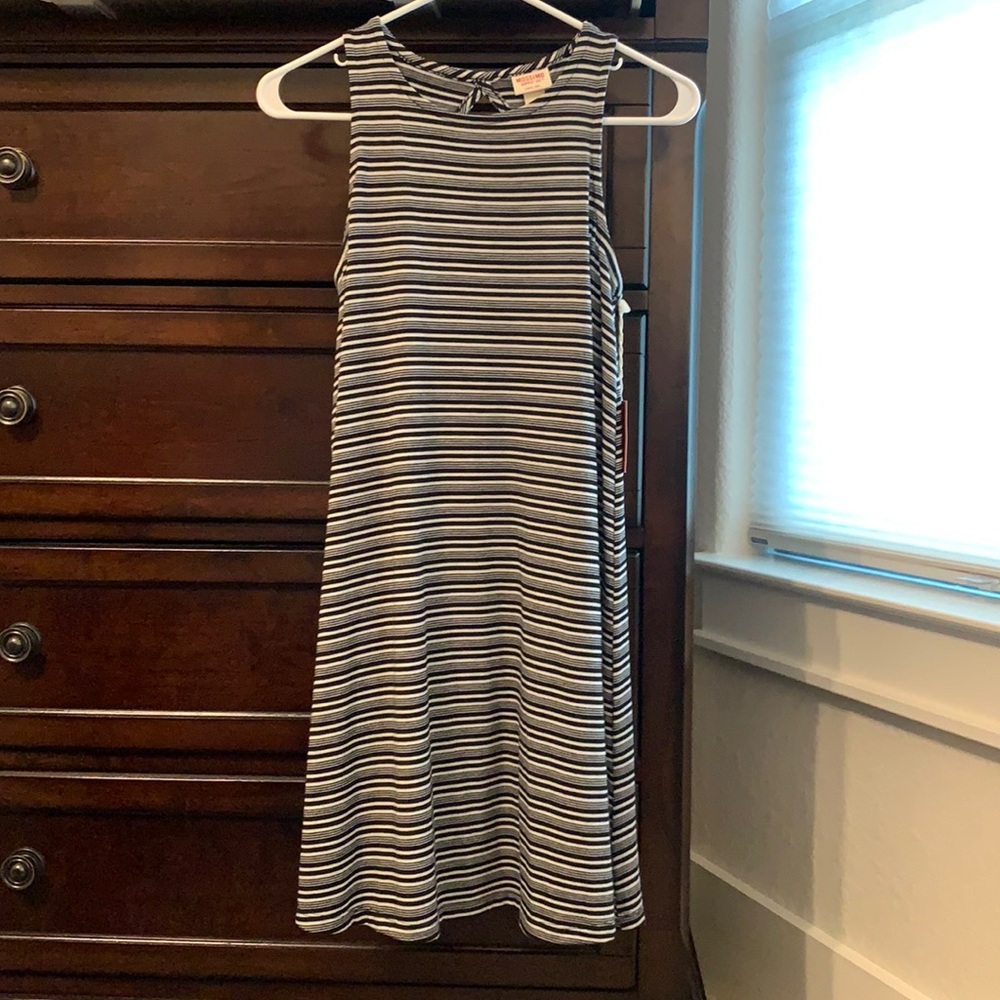 Black and White Striped Dress